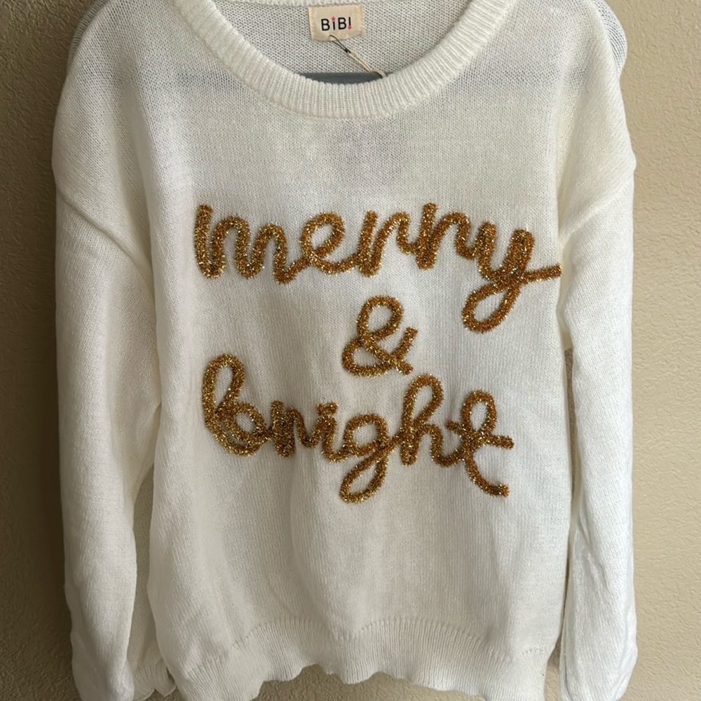 Bibi holiday sweater, size large